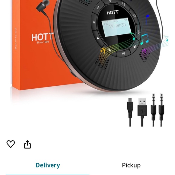 HOTT CD Player Portable with 4 Speakers, Portable CD Player with Bluetooth NWT - Picture 2 of 6
